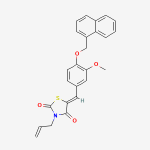 molecular formula C25H21NO4S B3484106 3-allyl-5-[3-methoxy-4-(1-naphthylmethoxy)benzylidene]-1,3-thiazolidine-2,4-dione 