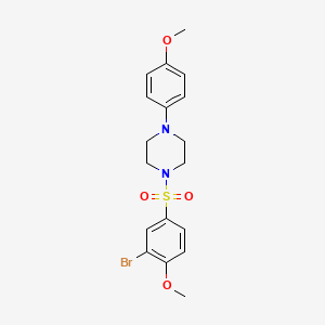 molecular formula C18H21BrN2O4S B3484117 1-[(3-bromo-4-methoxyphenyl)sulfonyl]-4-(4-methoxyphenyl)piperazine 