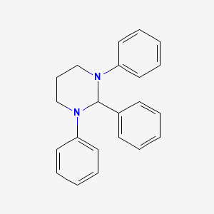 molecular formula C22H22N2 B3484147 1,2,3-triphenylhexahydropyrimidine 
