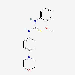 molecular formula C18H21N3O2S B3484161 N-(2-methoxyphenyl)-N'-[4-(4-morpholinyl)phenyl]thiourea 