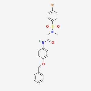 molecular formula C22H21BrN2O4S B3484168 N~1~-[4-(benzyloxy)phenyl]-N~2~-[(4-bromophenyl)sulfonyl]-N~2~-methylglycinamide 