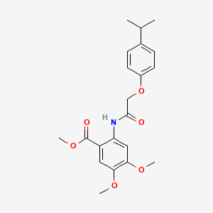 molecular formula C21H25NO6 B3484192 methyl 2-{[(4-isopropylphenoxy)acetyl]amino}-4,5-dimethoxybenzoate 