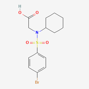 molecular formula C14H18BrNO4S B3484211 N-[(4-bromophenyl)sulfonyl]-N-cyclohexylglycine 