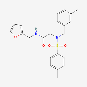 molecular formula C22H24N2O4S B3484219 N~1~-(2-furylmethyl)-N~2~-(3-methylbenzyl)-N~2~-[(4-methylphenyl)sulfonyl]glycinamide 