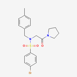 molecular formula C20H23BrN2O3S B3484230 4-Bromo-N-(4-methyl-benzyl)-N-(2-oxo-2-pyrrolidin-1-yl-ethyl)-benzenesulfonamide 