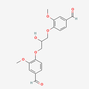 molecular formula C19H20O7 B3484249 4,4'-[(2-hydroxy-1,3-propanediyl)bis(oxy)]bis(3-methoxybenzaldehyde) 