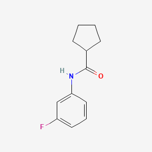 molecular formula C12H14FNO B3484262 N-(3-fluorophenyl)cyclopentanecarboxamide 