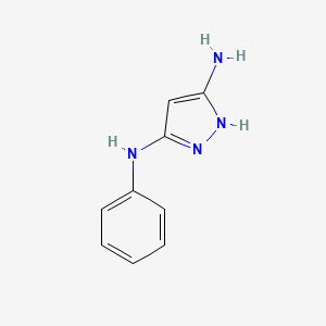 molecular formula C9H10N4 B3484272 N~3~-phenyl-1H-pyrazole-3,5-diamine 