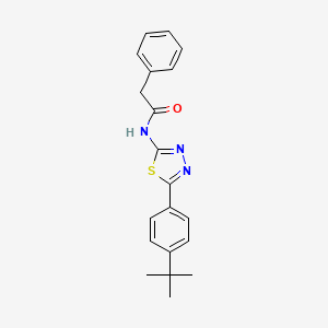 molecular formula C20H21N3OS B3484298 N-[5-(4-tert-butylphenyl)-1,3,4-thiadiazol-2-yl]-2-phenylacetamide 