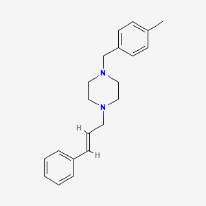 molecular formula C21H26N2 B3484332 1-(4-methylbenzyl)-4-(3-phenyl-2-propen-1-yl)piperazine 