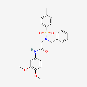 molecular formula C24H26N2O5S B3484340 N~2~-benzyl-N~1~-(3,4-dimethoxyphenyl)-N~2~-[(4-methylphenyl)sulfonyl]glycinamide 