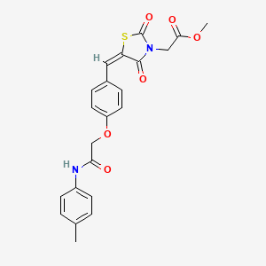 molecular formula C22H20N2O6S B3484364 methyl [5-(4-{2-[(4-methylphenyl)amino]-2-oxoethoxy}benzylidene)-2,4-dioxo-1,3-thiazolidin-3-yl]acetate 