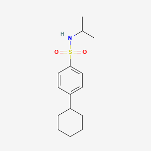 molecular formula C15H23NO2S B3484373 4-cyclohexyl-N-isopropylbenzenesulfonamide 