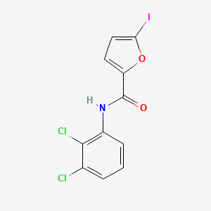 molecular formula C11H6Cl2INO2 B3484382 N-(2,3-dichlorophenyl)-5-iodo-2-furamide 