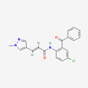 N-(2-benzoyl-4-chlorophenyl)-3-(1-methyl-1H-pyrazol-4-yl)acrylamide