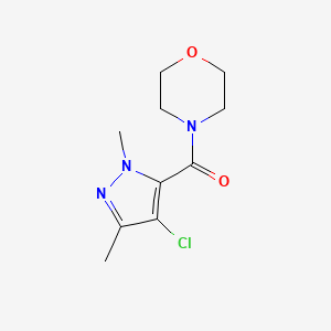 molecular formula C10H14ClN3O2 B3484413 4-[(4-chloro-1,3-dimethyl-1H-pyrazol-5-yl)carbonyl]morpholine 
