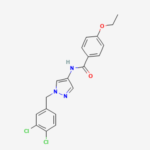 molecular formula C19H17Cl2N3O2 B3484423 N-[1-(3,4-dichlorobenzyl)-1H-pyrazol-4-yl]-4-ethoxybenzamide 
