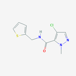 molecular formula C10H10ClN3OS B3484430 4-chloro-1-methyl-N-(2-thienylmethyl)-1H-pyrazole-5-carboxamide 