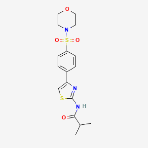 molecular formula C17H21N3O4S2 B3484486 2-methyl-N-{4-[4-(4-morpholinylsulfonyl)phenyl]-1,3-thiazol-2-yl}propanamide 