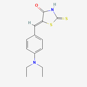 molecular formula C14H16N2OS2 B3484499 5-[4-(diethylamino)benzylidene]-2-thioxo-1,3-thiazolidin-4-one 