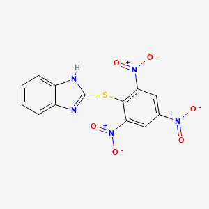 molecular formula C13H7N5O6S B3484512 2-[(2,4,6-trinitrophenyl)thio]-1H-benzimidazole 