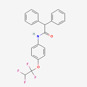 molecular formula C22H17F4NO2 B3484519 2,2-diphenyl-N-[4-(1,1,2,2-tetrafluoroethoxy)phenyl]acetamide 
