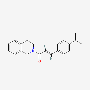 molecular formula C21H23NO B3484538 2-[3-(4-isopropylphenyl)acryloyl]-1,2,3,4-tetrahydroisoquinoline 