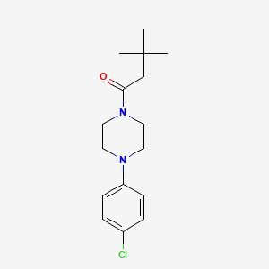 molecular formula C16H23ClN2O B3484540 1-(4-chlorophenyl)-4-(3,3-dimethylbutanoyl)piperazine 