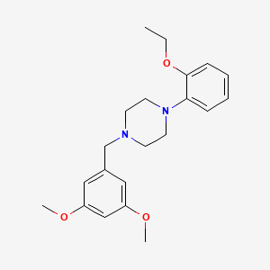 molecular formula C21H28N2O3 B3484566 1-(3,5-dimethoxybenzyl)-4-(2-ethoxyphenyl)piperazine 