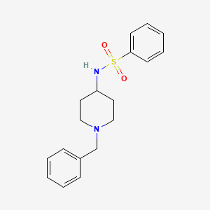 molecular formula C18H22N2O2S B3484593 N-(1-benzyl-4-piperidinyl)benzenesulfonamide 