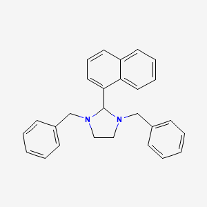 molecular formula C27H26N2 B3484634 1,3-dibenzyl-2-(1-naphthyl)imidazolidine 