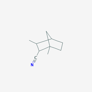 molecular formula C10H15N B034847 Bicyclo[2.2.1]heptane-2-carbonitrile, 1,3-dimethyl- CAS No. 104516-97-4