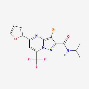 3-bromo-5-(2-furyl)-N-isopropyl-7-(trifluoromethyl)pyrazolo[1,5-a]pyrimidine-2-carboxamide