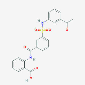 2-[(3-{[(3-acetylphenyl)amino]sulfonyl}benzoyl)amino]benzoic acid
