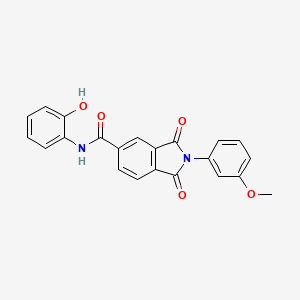 N-(2-hydroxyphenyl)-2-(3-methoxyphenyl)-1,3-dioxo-5-isoindolinecarboxamide