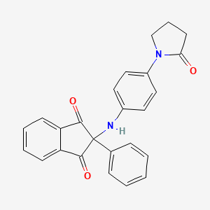 2-{[4-(2-oxo-1-pyrrolidinyl)phenyl]amino}-2-phenyl-1H-indene-1,3(2H)-dione