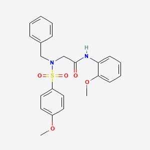 molecular formula C23H24N2O5S B3484779 N~2~-benzyl-N~1~-(2-methoxyphenyl)-N~2~-[(4-methoxyphenyl)sulfonyl]glycinamide 