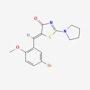 5-(5-bromo-2-methoxybenzylidene)-2-(1-pyrrolidinyl)-1,3-thiazol-4(5H)-one