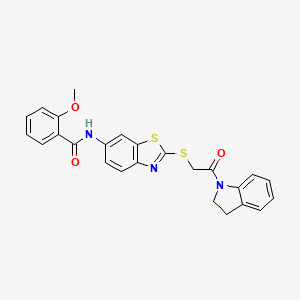 N-(2-{[2-(2,3-dihydro-1H-indol-1-yl)-2-oxoethyl]thio}-1,3-benzothiazol-6-yl)-2-methoxybenzamide