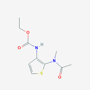 molecular formula C10H14N2O3S B348480 Ethyl 2-[acetyl(methyl)amino]-3-thienylcarbamate 
