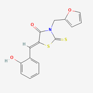 3-(2-furylmethyl)-5-(2-hydroxybenzylidene)-2-thioxo-1,3-thiazolidin-4-one