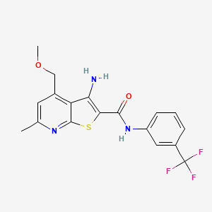 3-amino-4-(methoxymethyl)-6-methyl-N-[3-(trifluoromethyl)phenyl]thieno[2,3-b]pyridine-2-carboxamide