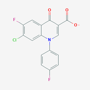 molecular formula C16H7ClF2NO3- B348486 7-Chloro-6-fluoro-1-(4-fluorophenyl)-4-oxo-1,4-dihydro-3-quinolinecarboxylate 