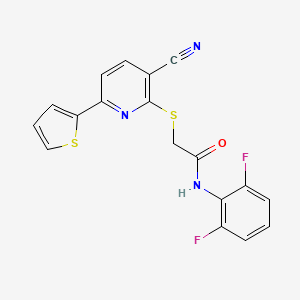 2-{[3-cyano-6-(2-thienyl)pyridin-2-yl]thio}-N-(2,6-difluorophenyl)acetamide