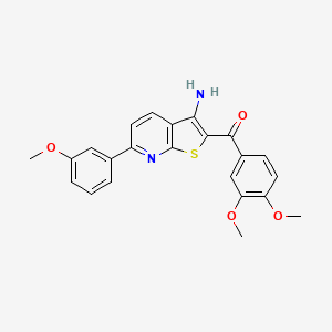 molecular formula C23H20N2O4S B3484875 [3-amino-6-(3-methoxyphenyl)thieno[2,3-b]pyridin-2-yl](3,4-dimethoxyphenyl)methanone 