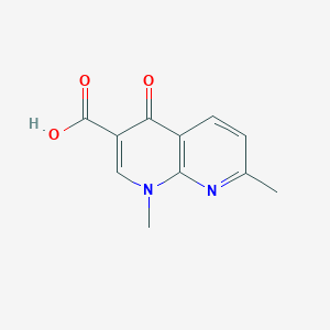 molecular formula C11H10N2O3 B348488 1,7-Dimethyl-4-oxo-1,4-dihydro-1,8-naphthyridine-3-carboxylic acid CAS No. 13317-12-9