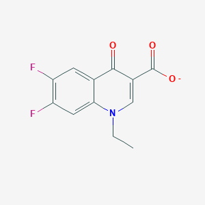 molecular formula C12H8F2NO3- B348489 1-Ethyl-6,7-difluoro-4-oxo-1,4-dihydro-3-quinolinecarboxylate 