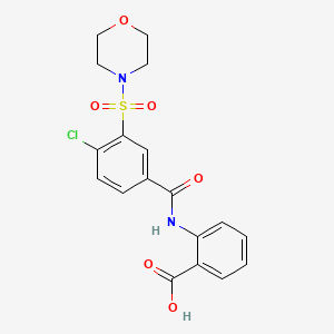 2-{[4-chloro-3-(4-morpholinylsulfonyl)benzoyl]amino}benzoic acid