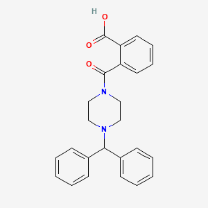 molecular formula C25H24N2O3 B3484961 2-{[4-(diphenylmethyl)-1-piperazinyl]carbonyl}benzoic acid 