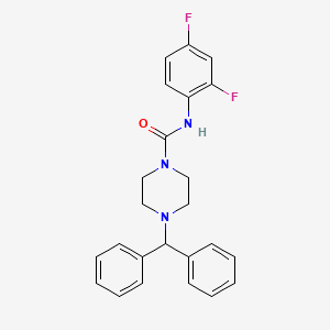 molecular formula C24H23F2N3O B3484967 N-(2,4-difluorophenyl)-4-(diphenylmethyl)-1-piperazinecarboxamide 